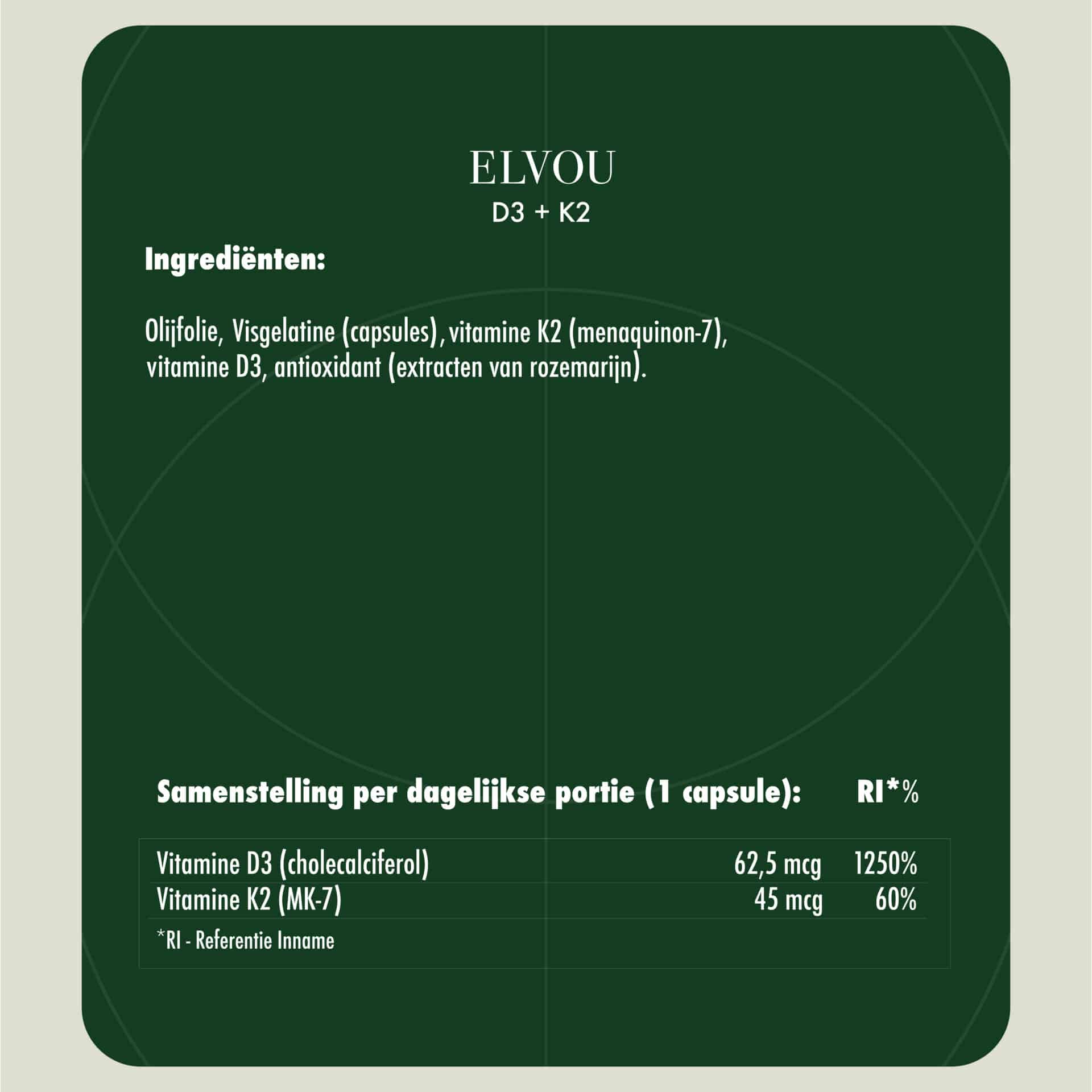 ELVOU Vitamine D3 + K2