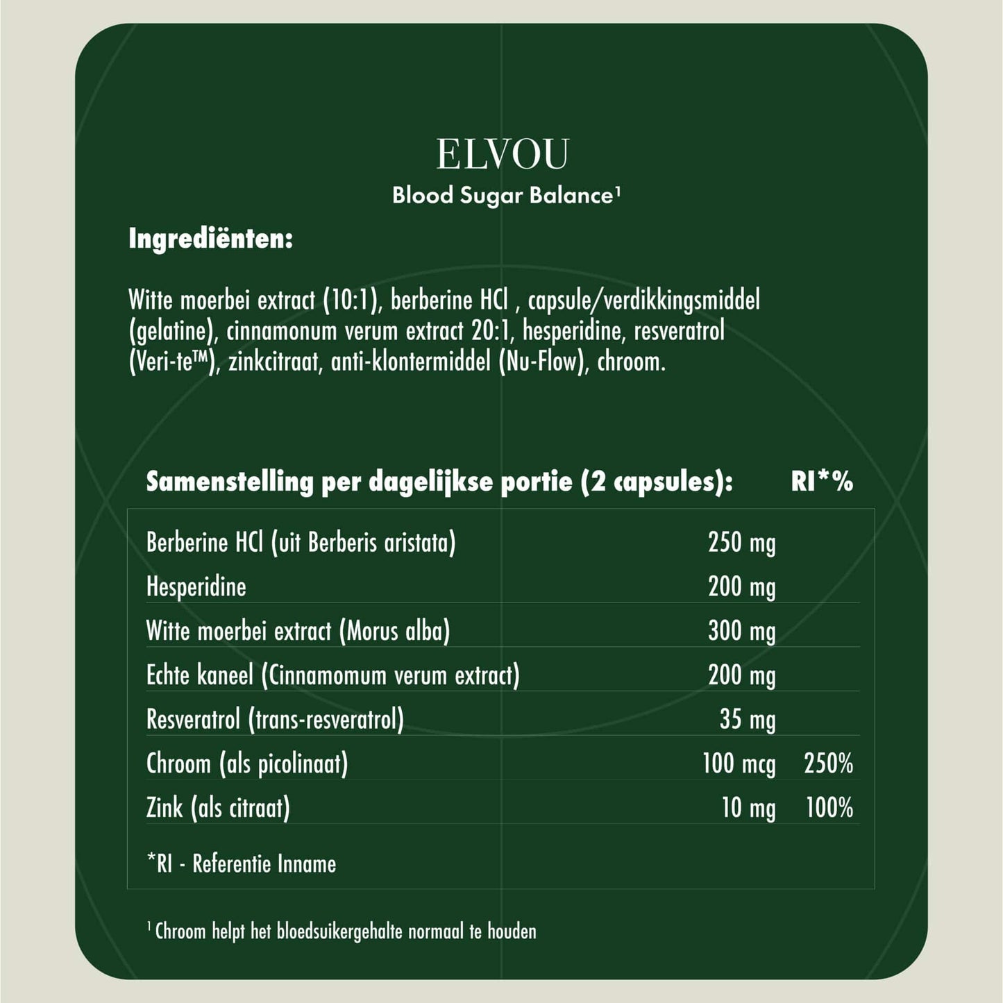 ELVOU Bloodsugar balance Formula